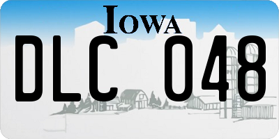 IA license plate DLC048