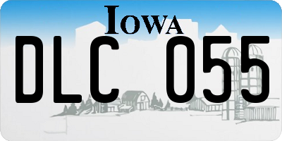 IA license plate DLC055