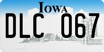 IA license plate DLC067