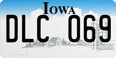 IA license plate DLC069