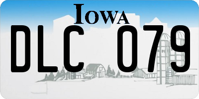 IA license plate DLC079