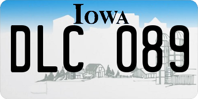 IA license plate DLC089