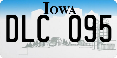 IA license plate DLC095