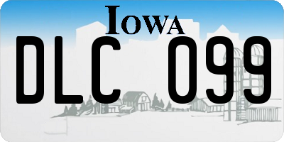 IA license plate DLC099