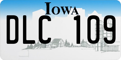 IA license plate DLC109