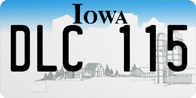 IA license plate DLC115