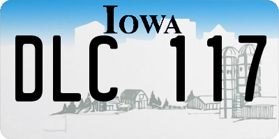 IA license plate DLC117