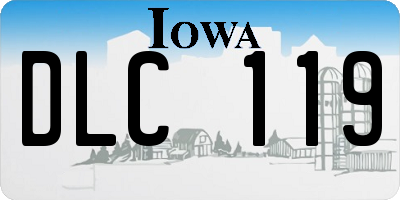IA license plate DLC119