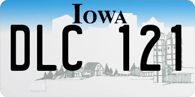 IA license plate DLC121