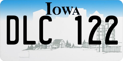 IA license plate DLC122