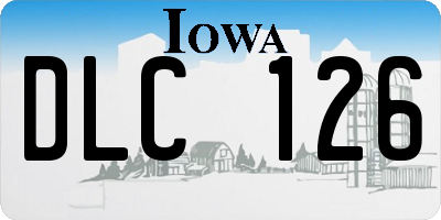 IA license plate DLC126