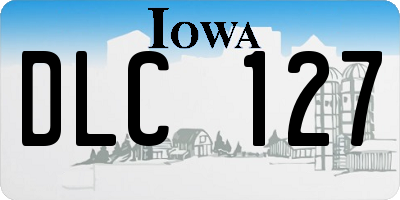 IA license plate DLC127