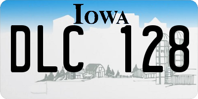IA license plate DLC128