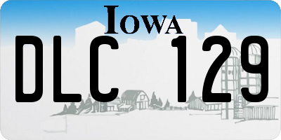 IA license plate DLC129
