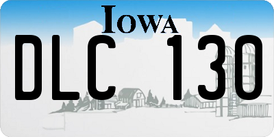 IA license plate DLC130