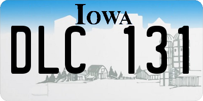 IA license plate DLC131