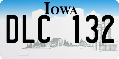 IA license plate DLC132