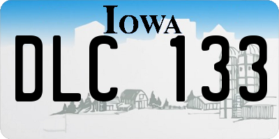 IA license plate DLC133