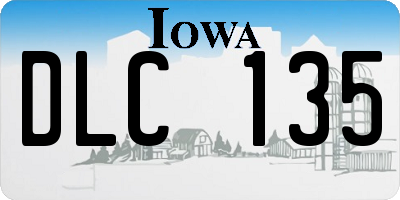 IA license plate DLC135