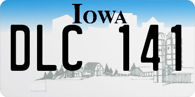 IA license plate DLC141