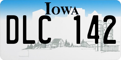 IA license plate DLC142