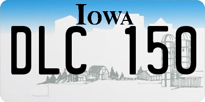 IA license plate DLC150