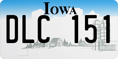 IA license plate DLC151