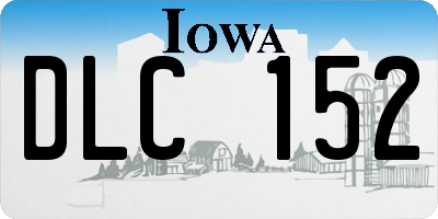 IA license plate DLC152