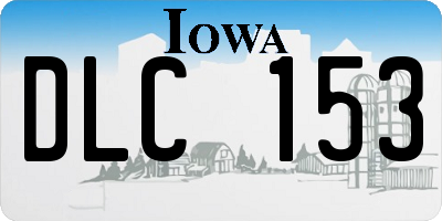 IA license plate DLC153