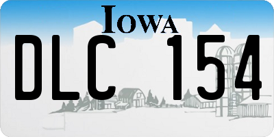 IA license plate DLC154