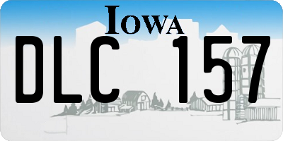 IA license plate DLC157