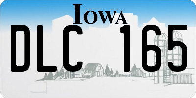 IA license plate DLC165