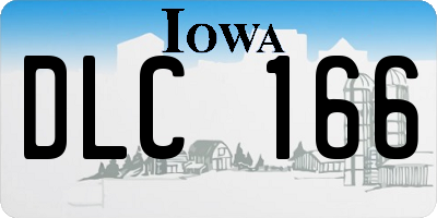 IA license plate DLC166