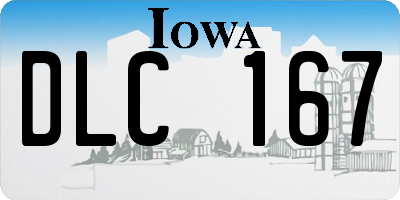 IA license plate DLC167