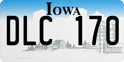 IA license plate DLC170