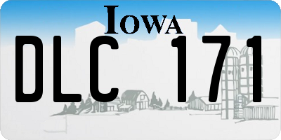 IA license plate DLC171