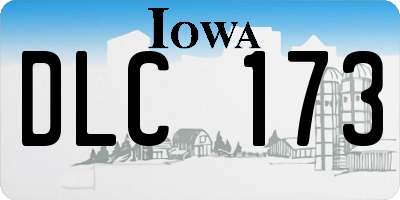 IA license plate DLC173
