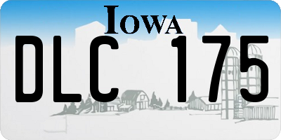 IA license plate DLC175