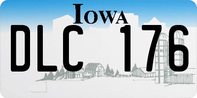 IA license plate DLC176