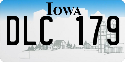 IA license plate DLC179