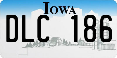 IA license plate DLC186