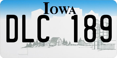 IA license plate DLC189