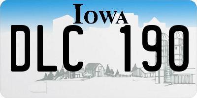 IA license plate DLC190