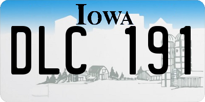 IA license plate DLC191