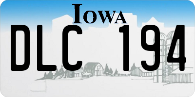 IA license plate DLC194