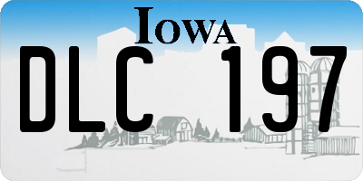 IA license plate DLC197