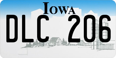 IA license plate DLC206