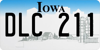 IA license plate DLC211
