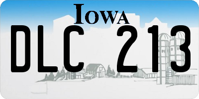 IA license plate DLC213