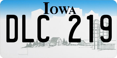 IA license plate DLC219